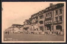 Old postcard Westende, La Digue, east side 1948 