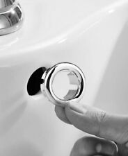 Lot de 2 Enjoliveurs Ronds pour Trop Plein Lavabo Vasque Evier Salle de Bains