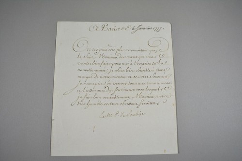 Lettre 1777 charles rohan - lettre,