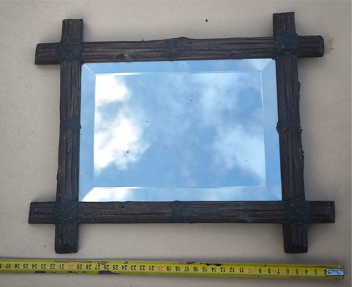 Ancien miroir verre biseauté - miroir,
