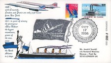 FDC USA 1998 "Du Paquebot TITANIC au CONCORDE, Paris - Londres - New York"  (TIT