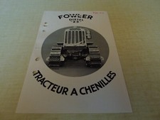 Prospectus brochure Tracteur a chenille   LEEDS FOWLER diesel 25 1934