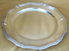 Plat rond métal argenté