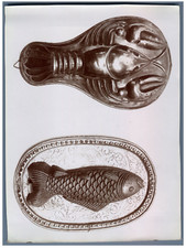 France, Vintage Citrate Print Pastry Molds. Pa Universal Exhibition