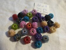 lot 7 / lot of 30 multicolored handcrafted seed glass beads