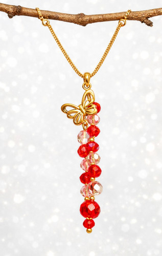 Collier papillon doré - , et