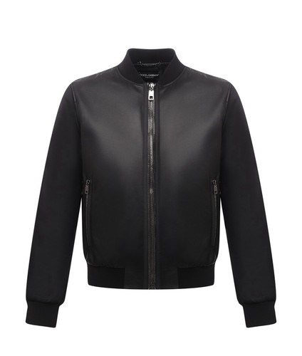 Dolce gabbana leather bomber - gabbana,