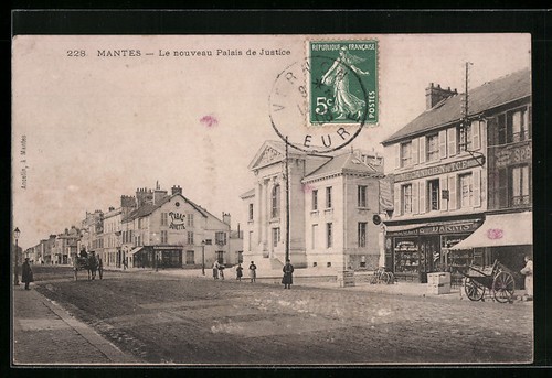 Cpa mantes nouveau palais - cpa,