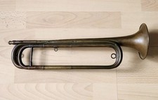 Ancien Clairon Trompette Couesnon Expo 1900 gravé Fournisseurs Armée Laiton