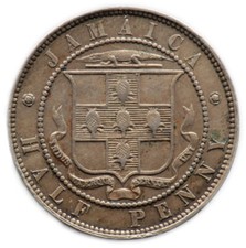 1/2 PENNY 1888 JAMAIQUE /