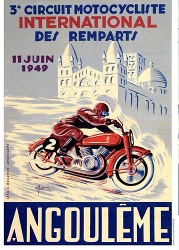 Poster affiche angouleme 1949 - poster,