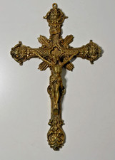 Crucifix en laiton (bronze ?)