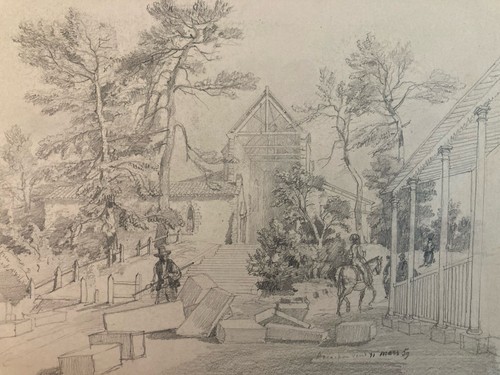 Dessin ancien arcachon 1859 - ancien,