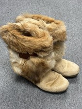 Tecnica Brown Beige Fur Winter Boots Womens 44 Apres Ski Made In Italy