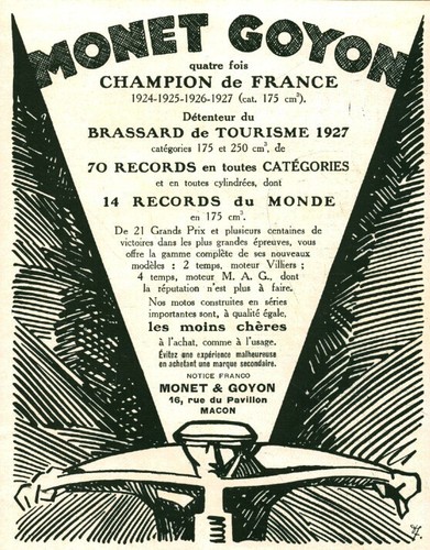 Publicité ancienne motos