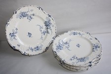6 assiettes plates en faïence