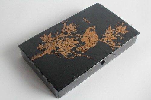 Boîte laquée oiseau - boîte,