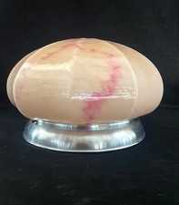 Plafonnier En Aluminium Années 30 Lampe Design/Abat-Jour/Lampe Verre D.28,5 Cm.