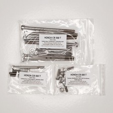 HONDA CB 500 T 1975-1976 Kit n°3 vis HEXAGONONAL inox carters CB500T CB500