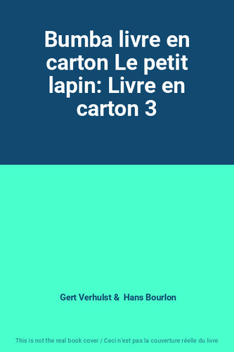 Bumba livre carton - en, petit