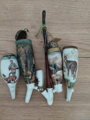 Lot pipes porcelaine theme - porcelaine,