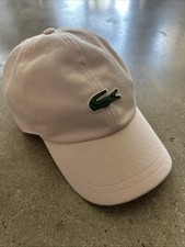 Lacoste Vintage 100% Cotton Pale Pink Adjustable Cap 90s Tennis Golf