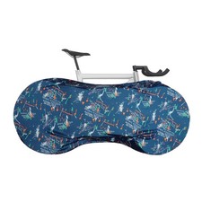 Housse vélo pour stockage et transport, taille moyenne, bleu foncé