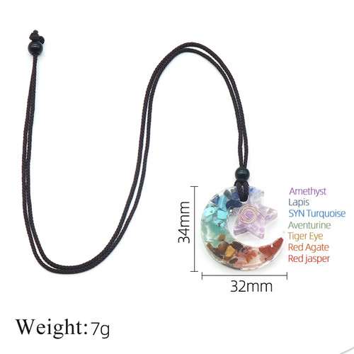 Collier pendentif chakras - collier, 7