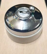 ANTIQUE PORCELAIN AND CHROME METAL SWITCH 