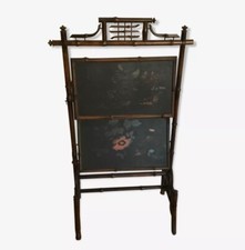 Bamboo Swivel Fireplace Screen Asian Decor