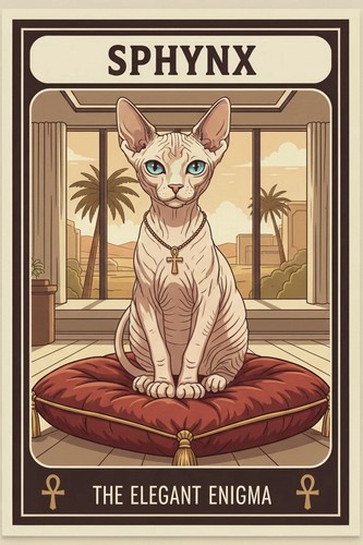 Affiche poster chat sphynx - affiche,