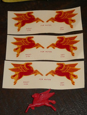 MOBIL Pegasus - Original Vintage 1960's Racing Water Slide Decal Set - Oil Gas!