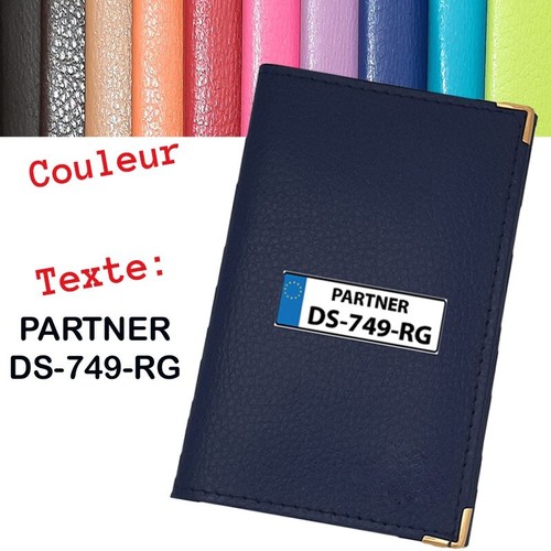 Etui porte carte grise - en, cuir