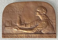 MEDAILLE 1914-1918 CANTINE MILITAIRE PLM 1915-1919 nos soldats vous remercient