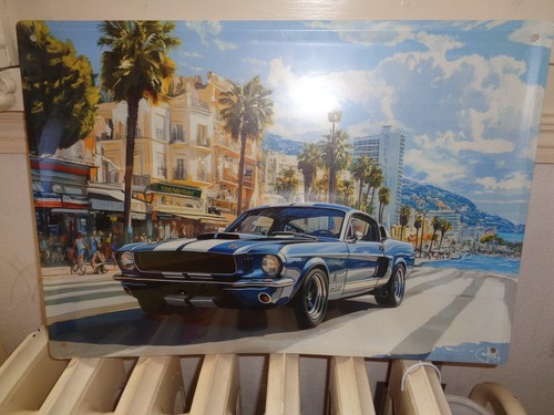 Plaque tole metal ford - metal, mustang