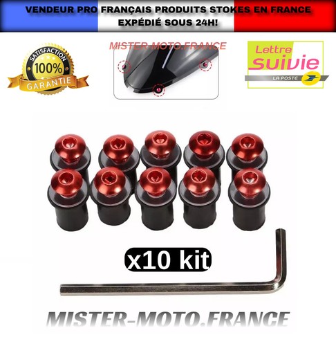 X10 vis fixation bulle - fixation, moto