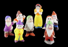 SNOW WHITE and the 7 Dwarves Porcelain Figures / Japan Walt Disney