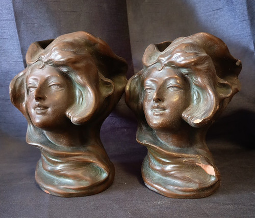 Paire ancien vase art - paire,