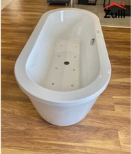 BAIGNOIRE CENTRE SALLE HYDROMASSAGE PORCELAINE OVALE MINIMAL 175X80