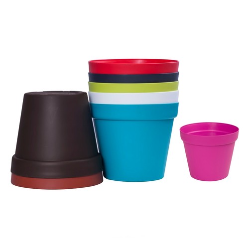 Pot fleur plastique 8 - de,