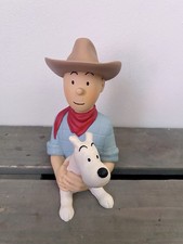 Statuette Tintin Cowboy Amérique Buste Pixi Regout (no leblon aroutcheff  Résine