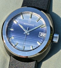 Rodania NOS waterresistant monoblock case with prism plastic glass watch