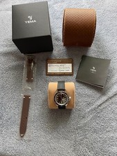 Yema Superman 500 - 39mm Watch Diver 500M Black FKM Viton Strap with Extra Strap