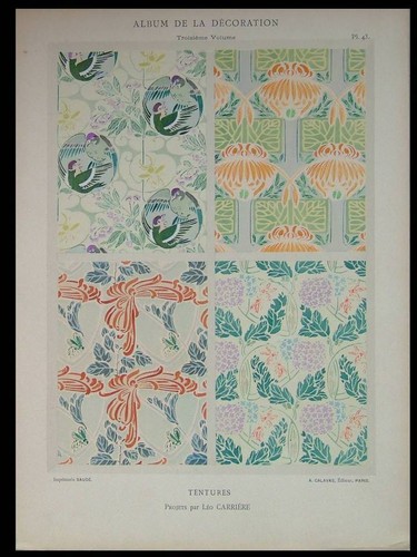Tentures art nouveau 1901 - nouveau, -1901-