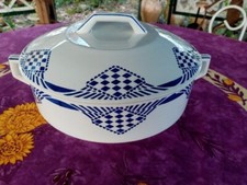 Soupière Légumier Moulin loups Hamage Orchies Modèle Pantin Art Déco Bleu 29,5cm