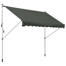 Store Banne Manuel Outsunny 3x1,5m Anti-UV Gris