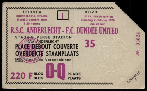 Ticket 1979 rsc anderlecht - rsc,