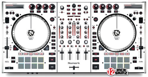 Numark ns7ii skin white - numark, white-grey