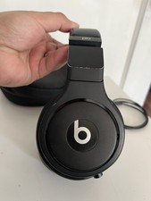 BEATS MONSTER PRO BLACK WIRES HEADPHONES W/ case And Cable 