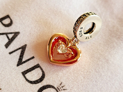 Charm pandora double cœur - charm,